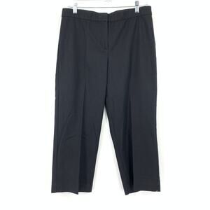 J. Jill Cropped Pants Womens Size 12P Black Elastic Waist Cotton Blend